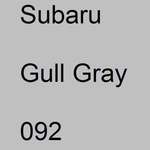 Subaru, Gull Gray, 092.